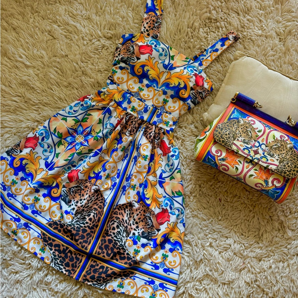 Majolica Leopard Dress